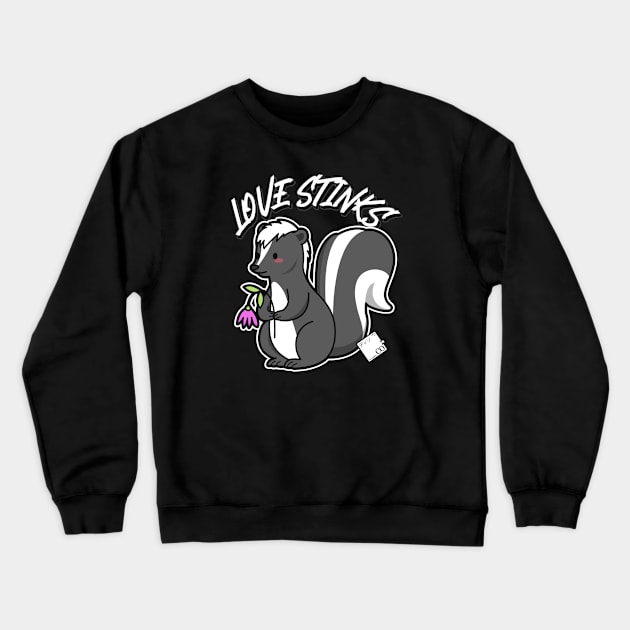 Love Stinks Crewneck Sweatshirt by Disocodesigns